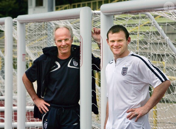 Wayne Rooney et Sven-Göran Eriksson au Mittelbergstadion de Buhlertal en Allemagne, le 28 juin 2006