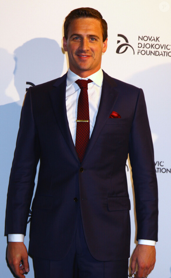 Ryan Lochte lors du dîner de gala de la fondation Novak Djokovic à New York le 10 septembre 2013