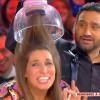 Laury Thilleman bizutée par Cyril Hanouna et son Aspi-Moumoute, dans Touche pas à mes directs, le vendredi 8 novembre 2013.