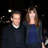 Exclusif Nicolas Sarkozy et Carla Bruni au restaurant 154 à Paris, le 11 octobre 2013