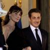 Nicolas Sarkozy et Carla Bruni au palaus de L'Elysée le 2 mars 2011