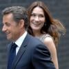 Nicolas Sarkozy et Carla Bruni au 10 Downing Street le 18 juin 2010
