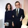 Vanessa Seward et son époux au vernissage de l'exposition Miss Dior au Grand Palais. Le 12 novembre 2013. L'exposition se tient du 13 au 25 novembre 2013