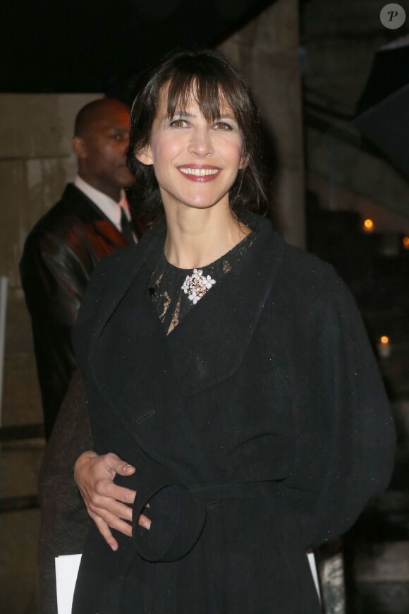 Sophie Marceau arriveau vernissage de l'exposition Miss Dior au Grand Palais. 
Le 12 novembre 2013