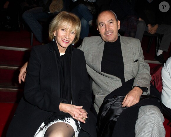 Eve Ruggieri et Rachid Khimoune, son époux -Yves Lecoq chante Trenet au New Morning à Paris le 13 novembre 2013.