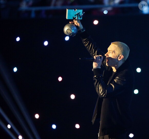 Eminem, grand gagant des MTV Europe Music Awards 2013 au Ziggo Dome. Amsterdam, le 10 novembre 2013.