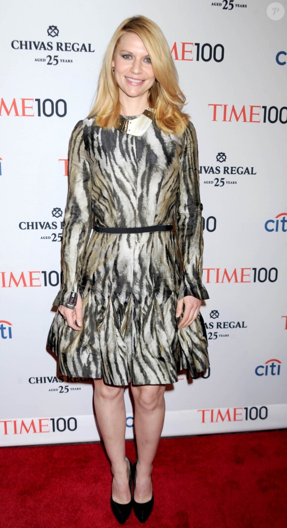Claire Danes lors du gala "Time 100" à New York. Le 23 avril 2013.