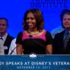 Michelle Obama prend la parole durant le premier déjeuner organisé par le Disney's Veterans Intitute au Boardwalk Inn à Disney World à Lake Buena Vista, le 14 novembre 2013.