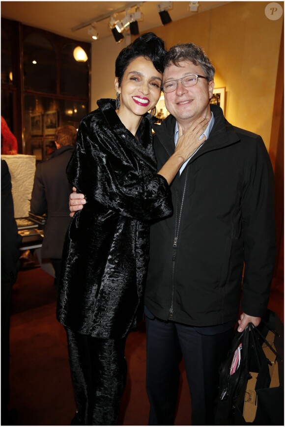 Farida Khelfa et Henri Seydoux à Paris le 3 décembre 2012.