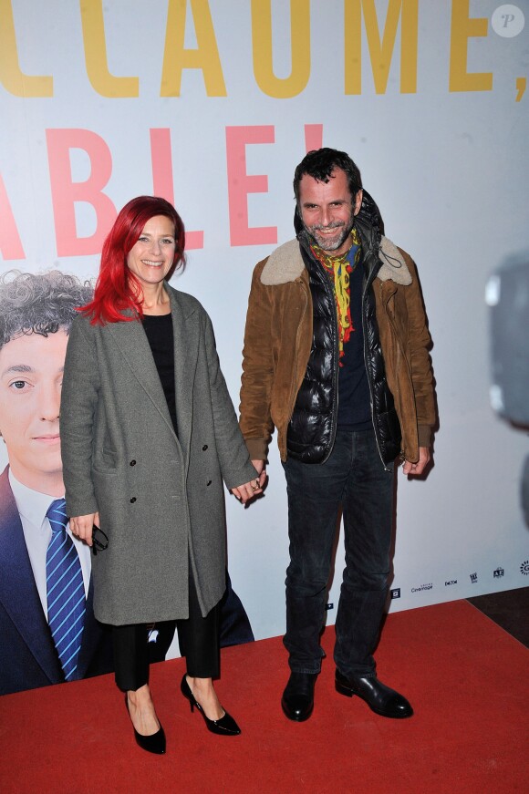 Marina Foïs et son compagnon Eric Lartigau à la première du film Les Garçons et Guillaume, à table ! au Gaumont Opéra à Paris, le 18 novembre 2013.