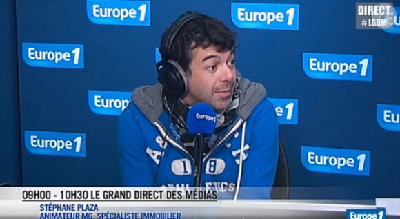 L'animateur Stéphane Plaza dans Le grand direct des médias sur Europe 1. Mercredi 20novembre 2013.