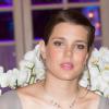 Charlotte Casiraghi enceinte lors du dîner de gala des 50 ans de l'association AMADE Mondiale à l'hôtel Hermitage de Monaco le 4 octobre 2013