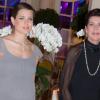 Charlotte Casiraghi, enceinte et Caroline de Hanovre lors du dîner de gala des 50 ans de l'association AMADE Mondiale à l'hôtel Hermitage de Monaco le 4 octobre 2013.