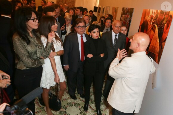 Exclusif - Yamina Benguigui, Mehriban Alieva, Rachida Dati, Reza Deghati au vernissage de l'exposition "Azerbaïdjan: Terre de Tolérance" à Paris, le 22 novembre 2013
