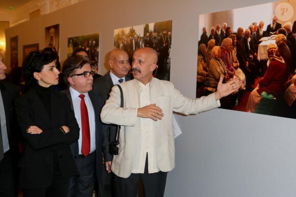 Exclusif - Rachida Dati, Reza Deghati au vernissage de l'exposition "Azerbaïdjan: Terre de Tolérance" à Paris, le 22 novembre 2013