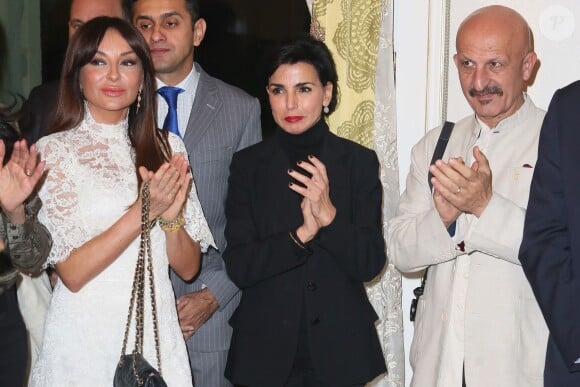 Exclusif - Mehriban Alieva, Rachida Dati, Reza Deghati au vernissage de l'exposition "Azerbaïdjan: Terre de Tolérance" à Paris, le 22 novembre 2013