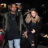 Kanye West et Kim Kardashian, de sortie à New York au soir du 25 novembre 2013.