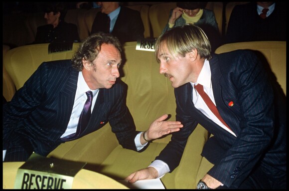 Pierre Richard et Gérard Depardieu lors de la première du film Les Compères en 1983