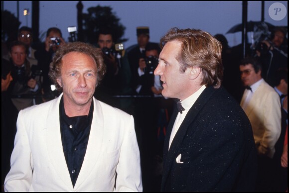 Pierre Richard et Gérard Depardieu lors du Festival de Cannes 1985