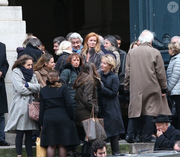 Exclusif - Céline Boisson lors des obsèques du grand ami de Jacques Martin, Paul Ceuzin, en l'église Saint-Roch à Paris, le 19 novembre 2013