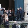 Exclusif - Francine Ceuzin (la femme de Paul Ceuzin) lors des obsèques du grand ami de Jacques Martin, Paul Ceuzin, en l'église Saint-Roch à Paris, le 19 novembre 2013