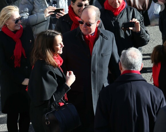 La princesse Stéphanie de Monaco, avec sa fille Pauline Ducruet et son frère le prince Albert II, prenait part le 29 novembre 2013, à deux jours de la Journée mondiale contre le sida, à une commémoration sur le parvis du Musée océanographique de Monte-Carlo. En présence de membres et d'affiliés de l'association Fight Aids Monaco présidée par la princesse, huit courtepointes ont été déployées en hommage aux malades décédés.