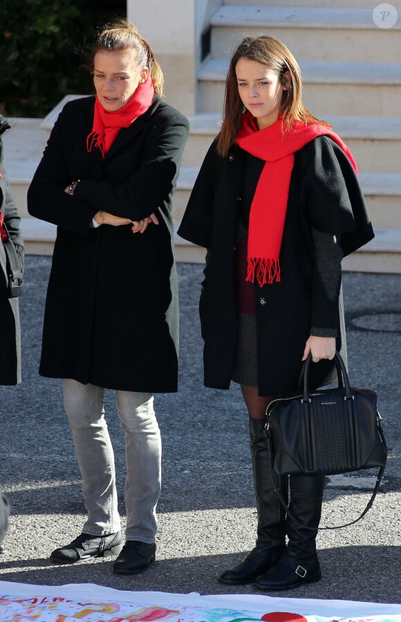 La princesse Stéphanie de Monaco, avec sa fille Pauline Ducruet et son frère le prince Albert II, prenait part le 29 novembre 2013, à deux jours de la Journée mondiale contre le sida, à une commémoration sur le parvis du Musée océanographique de Monte-Carlo. En présence de membres et d'affiliés de l'association Fight Aids Monaco présidée par la princesse, huit courtepointes ont été déployées en hommage aux malades décédés.