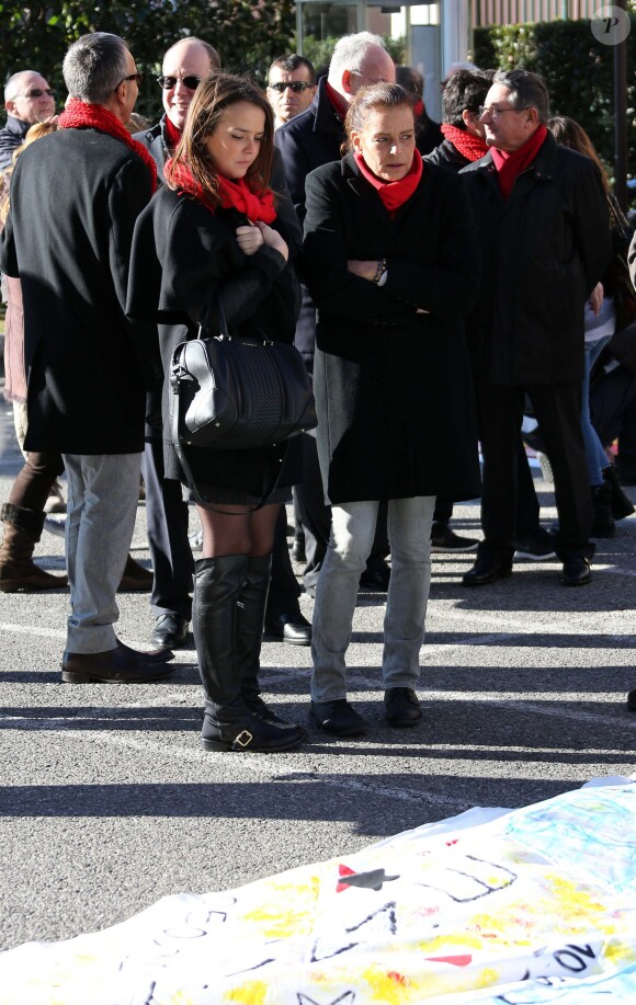 La princesse Stéphanie de Monaco, avec sa fille Pauline Ducruet et son frère le prince Albert II, prenait part le 29 novembre 2013, à deux jours de la Journée mondiale contre le sida, à une commémoration sur le parvis du Musée océanographique de Monte-Carlo. En présence de membres et d'affiliés de l'association Fight Aids Monaco présidée par la princesse, huit courtepointes ont été déployées en hommage aux malades décédés.