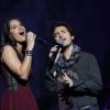 Exclusif - Elisa Tovati et Mickaël Miro lors de l'enregistrement de l'émission "La nouvelle génération chante Goldman" au Palais des Sports, qui sera diffusée sur TMC le 4 decembre 2013.