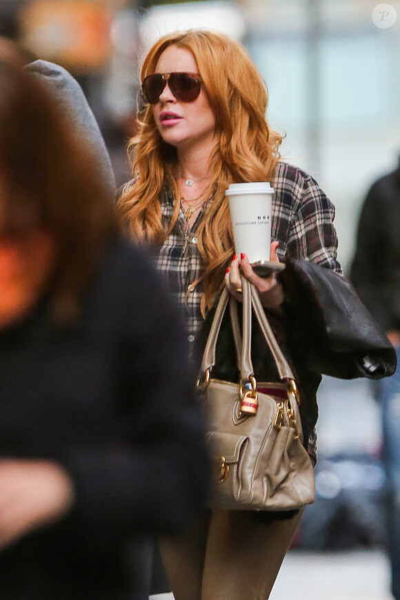 Lindsay Lohan dans les rues de New York, 25 octobre 2013.