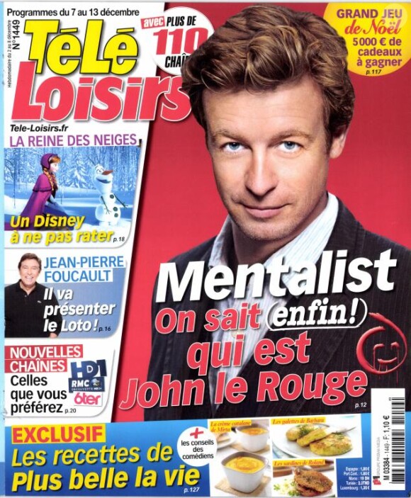 Magazine Télé Loisirs du 7 décembre 2013.