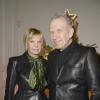La journaliste de mode Marie-Christiane Marek et Jean-Paul Gaultier lors de la 18e édition de l'opération Sapins de Noël des Créateurs à l'hôtel Salomon de Rothschild à Paris, le 3 décembre 2013.