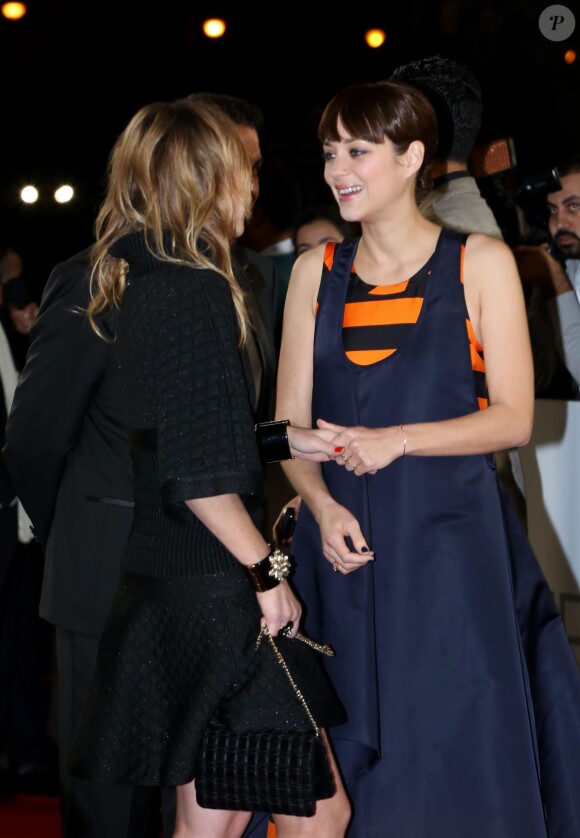 Sylvie Testud et Marion Cotillard lors du 13e Festival international du film de Marrakech le 4 décembre 2013