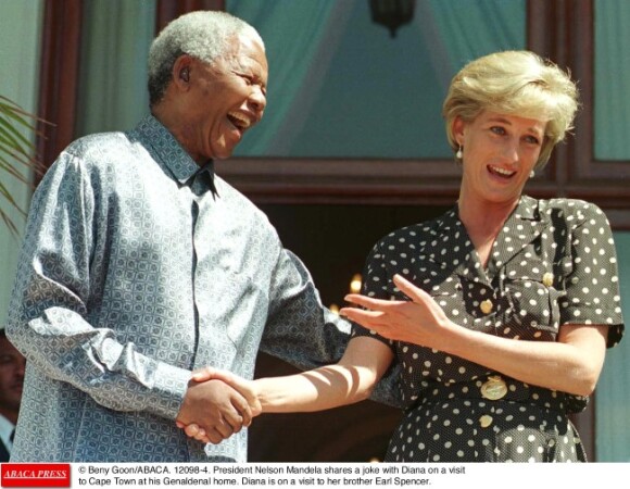 Nelson Mandela et Lady Diana en 1997 à Capte Town