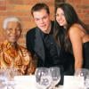 Nelson Mandela, Matt Damon et sa femme Luciana en 2005 à New York