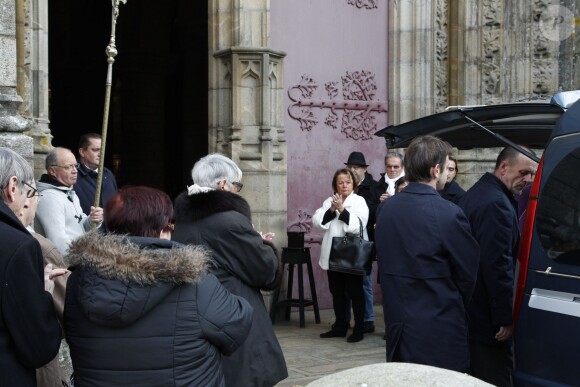 Exclusif - Obsèques de Jacqueline Duforest en la Collégiale Saint-Aubin de Guérande, le 28 Novembre 2013.