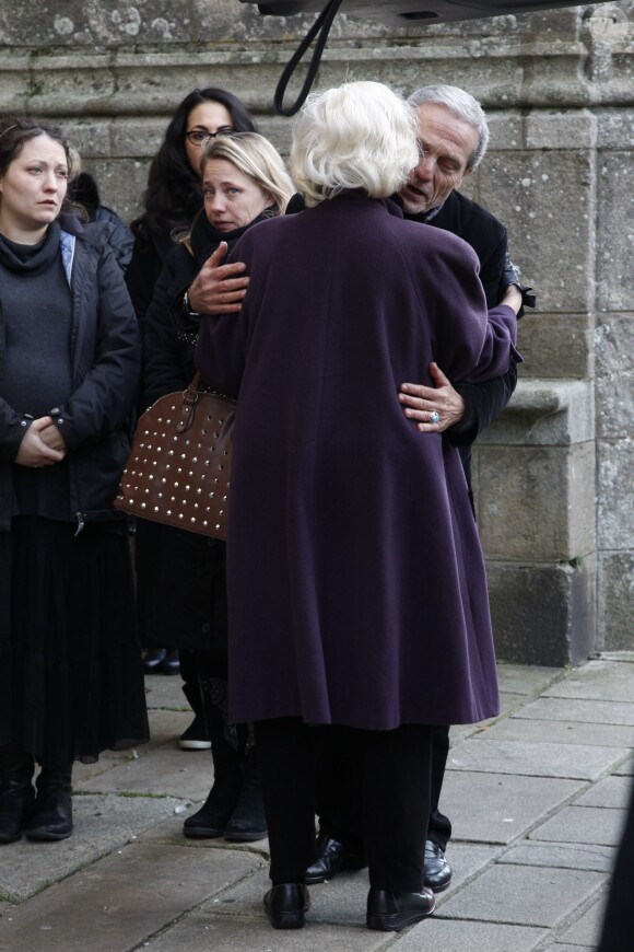 Exclusif - Obsèques de Jacqueline Duforest en la Collégiale Saint-Aubin de Guérande, le 28 Novembre 2013.