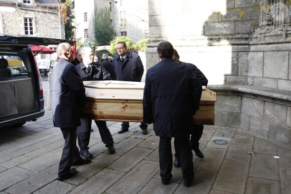 Exclusif - Obsèques de Jacqueline Duforest en la Collégiale Saint-Aubin de Guérande, le 28 Novembre 2013.