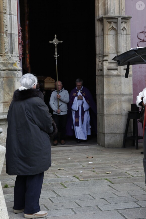Exclusif - Obsèques de Jacqueline Duforest en la Collégiale Saint-Aubin de Guérande, le 28 Novembre 2013.