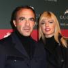Nikos Aliagas et sa compagne Tina Grigoriou - Dans le cadre du Gucci Paris Masters à Villepinte le 7 décembre 2013.