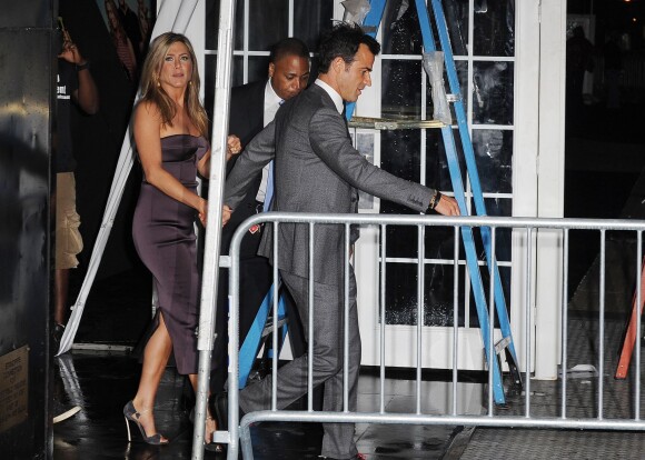 Jennifer Aniston et Justin Theroux à New York le 1er août 2013