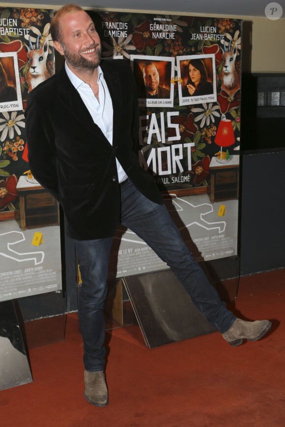 François Damiens lors de l'avant-première du film Je fais le mort à Paris, au sein de l'UGC des Halles, le 10 décembre 2013