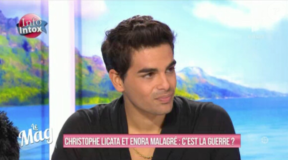 Christophe Licata sur le plateau du Mag de NRJ 12, le mercredi 11 décembre 2013.