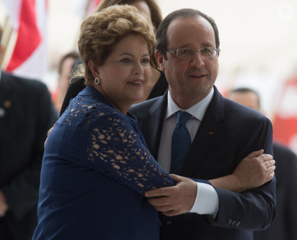 François Hollande et Dilma Rousseff au Planalto Palace à Brasilia, le 12 décembre 2013