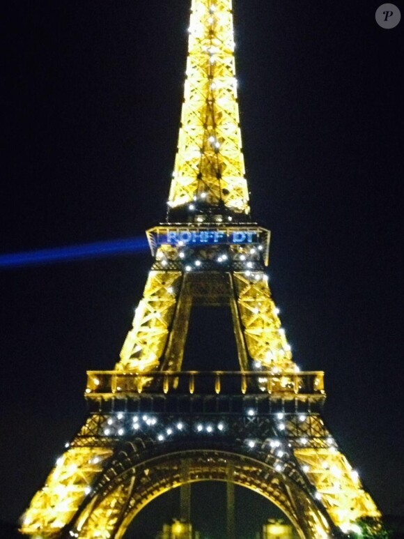 Le chanteur Rohff a vu son nom marqué sur la Tour Eiffel à Paris.