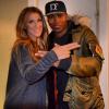 Rohff et Céline Dion réconciliés dans les coulisses de Bercy, décembre 2013.