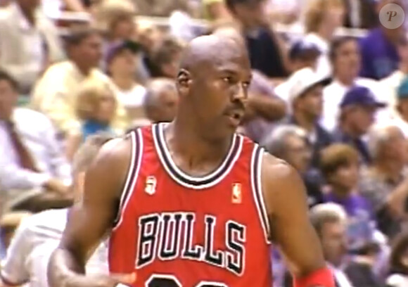 Michael Jordan durant le "flu game" le 11 juin 1997.