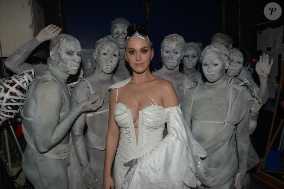 Katy Perry dans les coulisses des 15e NRJ Music Awards à Cannes, le 14 démcebre 2013.