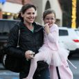 L'actrice Jennifer Garner récupère sa fille Seraphina après son cours de danse a Pacific Palisades, le 13 decembre 2013.