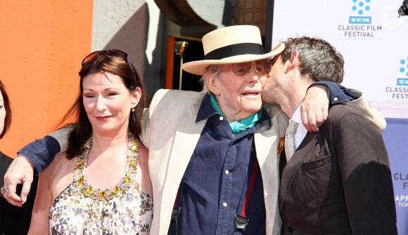 Peter O'Toole avec sa fille Kate et son fils Lorcan à Los Angeles le 30 avril 2011.